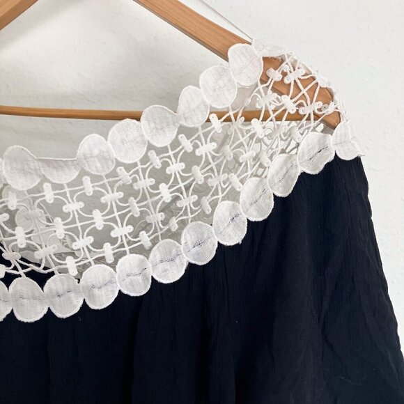 Inc International Concepts Women Black White Off-Shoulder Blouse Top Size XXL - Picture 5 of 7